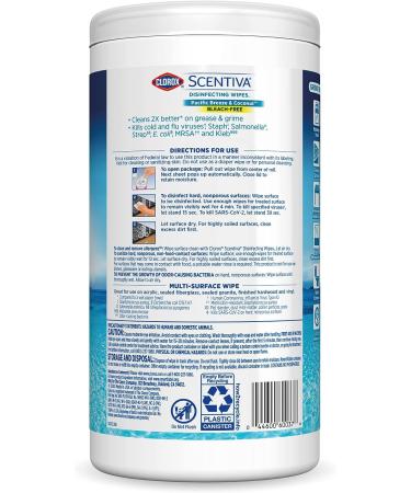 Clorox Scentiva Cleaning Wipes | Pacific Breeze & Coconut Scent | 75 Count - Buy Online on SooperMarket.com