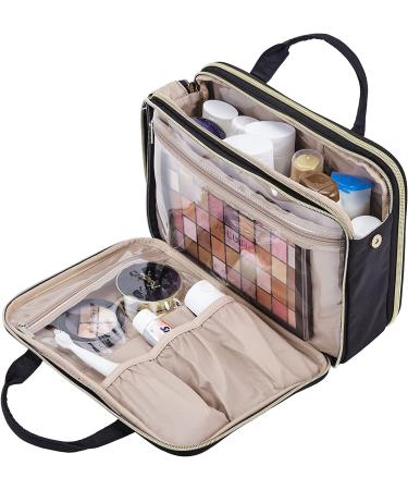 NISHEL Portable Travel Toiletry Bag & Makeup Organizer - Stand Up Cosmetic Case for Travel - Black - Buy Online on SooperMarket.com