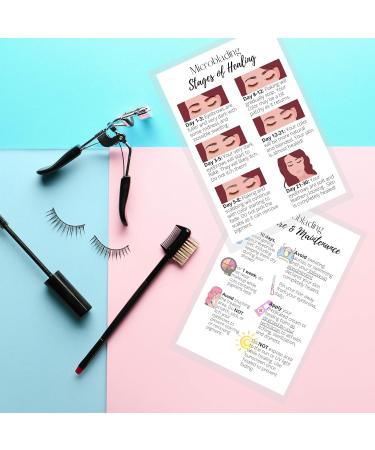Microblading Healing & Aftercare Postcards | Pack of 30 | Double Sided 4x6 | White with Pictures - Buy Online on SooperMarket.com