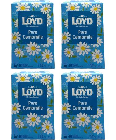 Loyd Tea 40 Teabag X4 Pure Camomile Flavour 160 Total Herbal Infusion Tea Drink Home Office Work - Buy Online on SooperMarket.com