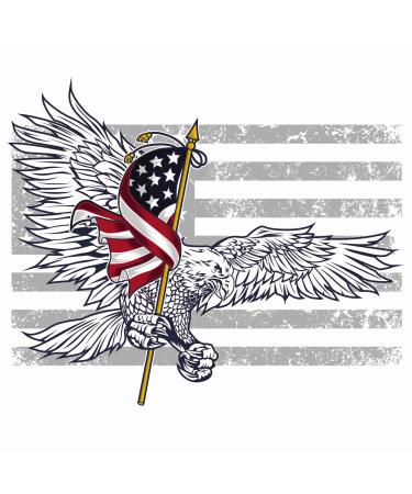 Dopetattoo 6 sheets Temporary Tattoo Usa Flag Eagle America for July 4th Fake tattoos for Face Body