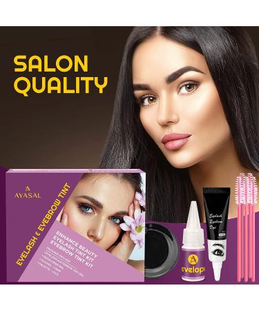 AYASAL Lash & Brow Coloring Kit | Professional Semi-Permanent 2-IN-1 Color | Long Lasting, Salon & Home Use - Buy Online on SooperMarket.com