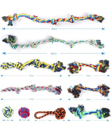Fur & Bone 10 Pack Dog Rope Toy Dog Chew Toys for Aggressive Chewers - Cotton Puppy Toys | Dog Toys Indestructible for Dog Chews | Dog Toy Indestructible Dog Toys Dog Accessories Chew Toys for Dogs - Buy Online on SooperMarket.com