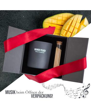 High-Quality Gift Box with Natural Soy Wax Candle & Music Box | 60-Hour Burn | Mango Peach Fragrance - Buy Online on SooperMarket.com