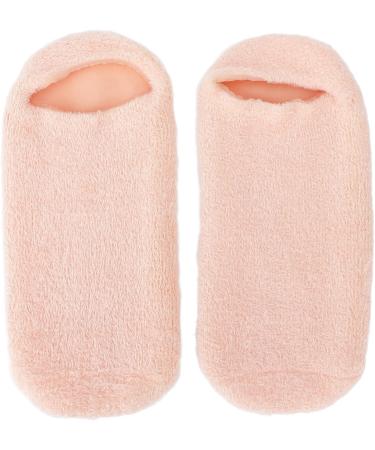 Moisture Socks for Rough Skin - Soft Gel Spa Socks - 2 Pack Essential Oil Design - Pink Moisturizing Socks for At Home Care - Buy Online on SooperMarket.com
