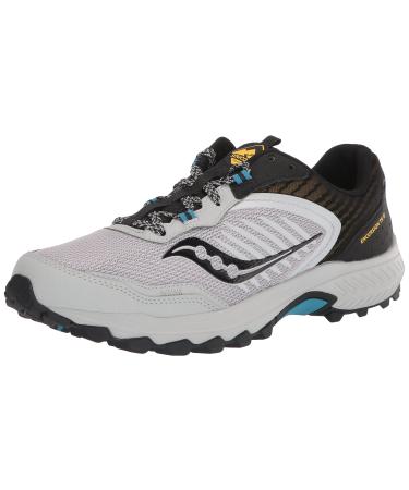 Saucony Mens Excursion Tr15 Trail Running Shoe 9 Fog/Black/Topaz