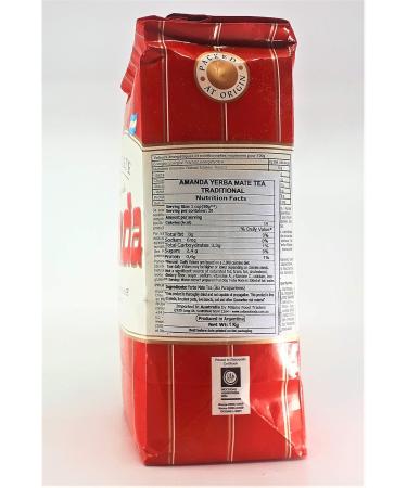 Yerba Mate Amanda Roja 1 kg - Premium Quality (Pack of 1) - Buy Online on SooperMarket.com