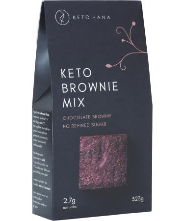 Keto Hana Healthy Keto Diet Brownie Baking Mix Without Any Refined Sugars or Flour - Only 2.7g Net Carbs Per Serving