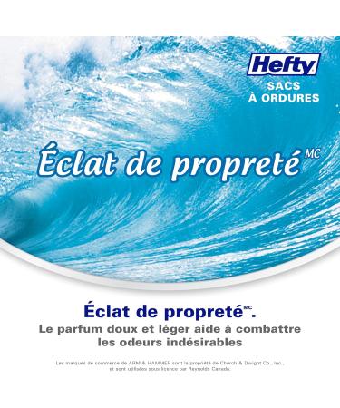 Hefty Garbage Bags Ultra Strong Tall 50 Litres White Kitchen Drawstring Arm & Hammer odour neutralizer 28 Bags - Buy Online on SooperMarket.com