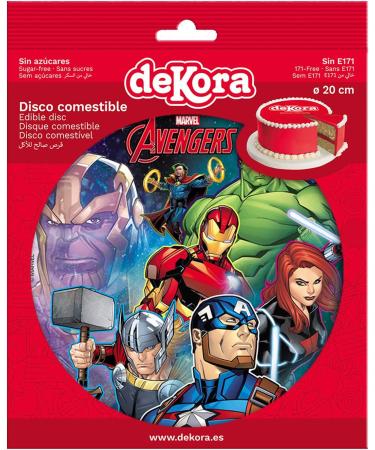 Dekora 236038 Avengers Edible Sugar Wafer Cake Topper 20cm - Buy Online on SooperMarket.com