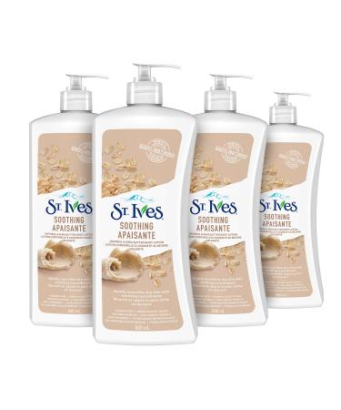 St. Ives Soothing Oatmeal & Shea Butter Body Lotion 4 x 600 mL 600 ml (Pack of 4)