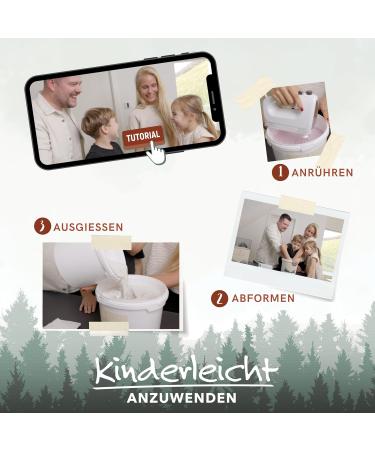 Soulbaby 3D Handprint Set - Premium Family Plaster Kit (4 Large Hands) | Gift Packaging | Made in Black Forest | Includes Video Instructions - Buy Online on SooperMarket.com