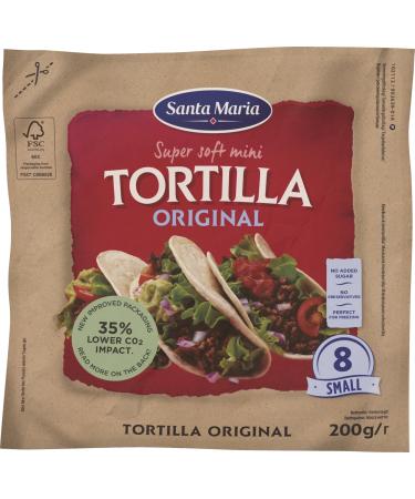 Santa Maria Tortilla Original Small | 14 x 200g | Ideal for tacos | Ideal for children's birthdays lunches or picnics
