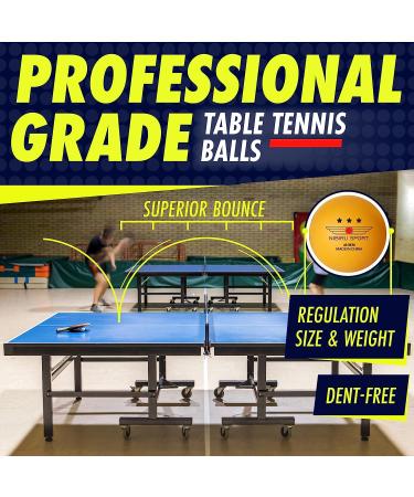 NIBIRU SPORT Ping Pong Paddles Set - Professional Table Tennis Rackets with Balls, Retractable Net, Posts, Storage Case - 4 Player Complete Set - Buy Online on SooperMarket.com