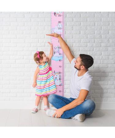 Heyu-Lotus Kids Height Chart 200X20CM - Removable Canvas and Wood Growth Chart for Boys Girls Bedroom Decoration (Unicorn 1) - Buy Online on SooperMarket.com