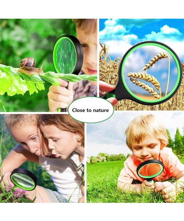 10x Magnifying Glass with Non-Slip Rubber Handle - Ideal for Seniors & Kids Perfect for Reading Books Maps Coins & Hobbies - 75mm Yellow - Buy Online on SooperMarket.com