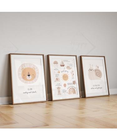 Happyarts Kinderzimmer A4 Affirmations Posters Set | Mindfulness Decor for Baby Rooms | Self-Love Prints for Kids - Frame Not Included - Buy Online on SooperMarket.com