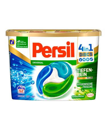 Persil Universal 4in1 Discs (52 Washpia) fully detergent with deep-clean plus technology and long-lasting freshness detergent for bright colors 28.08 g (52 pack)