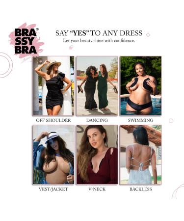 Brassybra Little Extra Boob Tape for Women - Invisible Lift & Extra Support for Large Breasts | Ideal for Backless & Off-The-Shoulder Dresses - Buy Online on SooperMarket.com