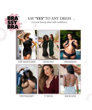 BrassyBra Little Extra Boob Tape for Women | Invisible Breast Lift for Large Breasts | Extra Support & Spill Prevention | Perfect for Backless & Off-The-Shoulder Dresses - Buy Online on SooperMarket.com