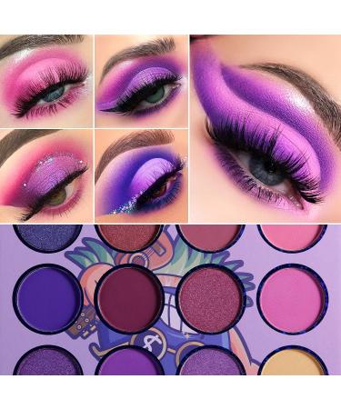 DE LANCI Professional Purple Eyeshadow Palette - 12 Shades, Waterproof & Long Lasting - High Pigmented Matte, Shimmer, and Metallic - Small & Cute Makeup Palette - Buy Online on SooperMarket.com
