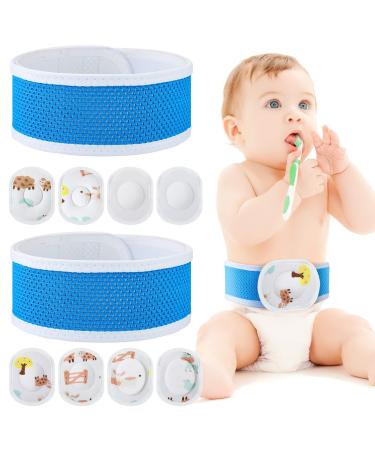 Sosation 2 Sets Baby Umbilical Hernia Belt Infant Belly Button Band Adjustable Navel Belly Band Newborn Truss Abdominal Binder Infant Belly Wrap for Newborn Baby Children Kids Support