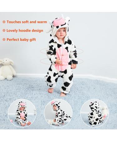 COOKY.D Unisex Winter Hooded Romper Jumpsuit - 24-30 Months Cow Print - Buy Online on SooperMarket.com