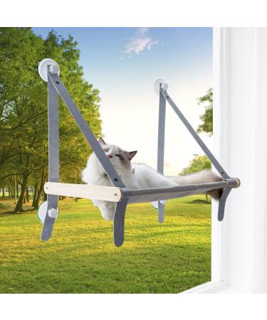 Cat Window Perch,Cat Hammock Window Seat,Collapsible Cat Perch Bed,Cat Hammock for Window Load 40lbs,Large Cat Hammocks Bed for Indoor