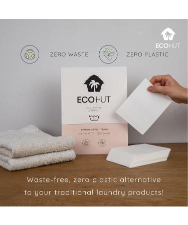 EcoHut Laundry Sheets - Non Bio Laundry Detergent Sheets - 32 to 64 Loads- Laundry Sheets Detergent - Eco Laundry Detergent UK - Travel Laundry Detergent - Laundry Strips Peony 32 Count (Pack of 1) - Buy Online on SooperMarket.com