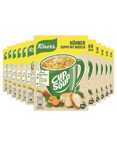 Knorr Cup a soup chicken soup with noodles fast noodle soup without dyes and without taste -enhancing additives 12x 3 portions chickens 27 g (12 pack)