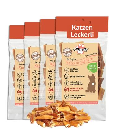 Carnello cat treats - cat spaghetti - cat delicacies cats sticks cats snacks cat snack treat cat - health products for cats (4 x 30g)