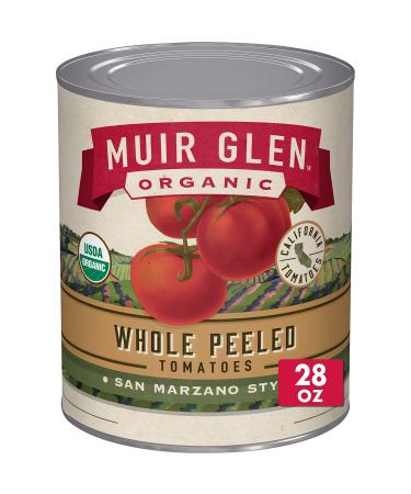 Muir Glen, Organic Whole Peeled Plum Tomatoes, 28 oz (Pack of 12)