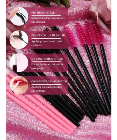 Yokilly 300PCS Disposable Mascara & Lip Wands Set - Makeup Tool Kit with Organizer Box (Black+Pink) - Buy Online on SooperMarket.com