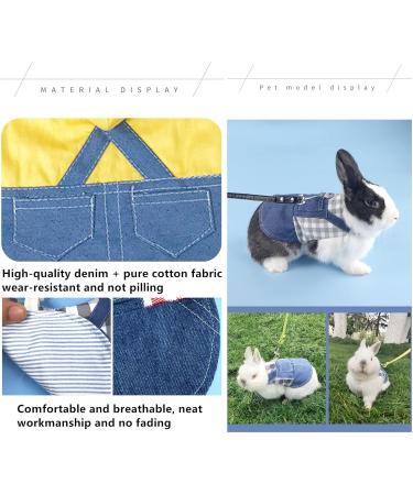 Adjustable Soft Rabbit Dishes & Leash Set | Pet Rabbit Dishes for Small Animals - Yellow (M) - Buy Online on SooperMarket.com
