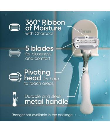 Gillette Venus Extra Smooth Charcoal Women's Razor Handle with 4 Blade Refills - Buy Online on SooperMarket.com