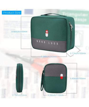 Buy Medicine Pocket Travel Pharmacy Bag - Large Capacity Waterproof First Aid Storage (2 Stk Green) | Portable Medication Organizer for Home & Travel - Buy Online on SooperMarket.com