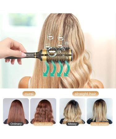 Hair Brush - SHINLEA Round Hair Brush for Blow Drying 43mm Aluminium Curly Hair brush Hairbrushes for women Professional Curling Hair Drying Styling Straightening and Shine - Buy Online on SooperMarket.com