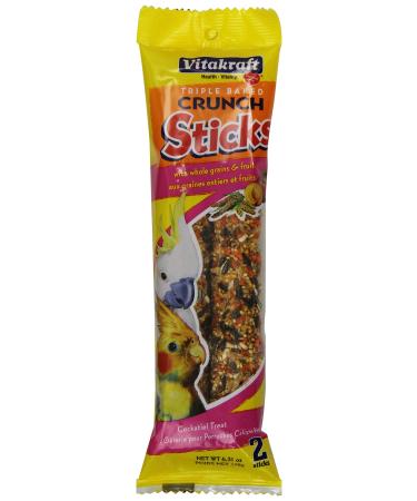 Vitakraft Cockatiel Whole Grains & Fruit Treat Sticks 6.31 Ounce Cockatiel Fruit 1 Count (Pack of 1)