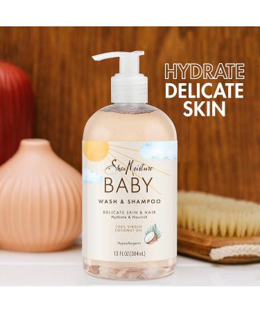 Buy Shea Moisture 100% Virgin Coconut Oil Baby Wash & Shampoo - Gentle Nourishing & Natural | International Shipping Available - Buy Online on SooperMarket.com