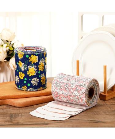 Vitalcozy Reusable Toilet Towels - Absorbent Cotton Kitchen & Bidet Towels | Eco-Friendly Washable Paperless - Pfauen Blossom Design - Buy Online on SooperMarket.com