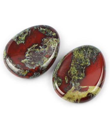 Artistone Dragon Blood Stone Crystal Thumb Stone Worry Stones Hand Carved Palm Stones Crystal Chakra Worry Stone for Anxiety Meditation Reiki Water Drop Shaped - Buy Online on SooperMarket.com