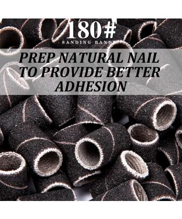 Mediloe 300 Pcs Sanding Bands and Bits Set for Nail Drill - 80/120/180 Grits - Manicure Pedicure Care Accessories - Buy Online on SooperMarket.com
