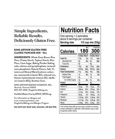 King Arthur Gluten-Free Pancake Mix | Non-GMO  Kosher - 15oz - Buy Online on SooperMarket.com