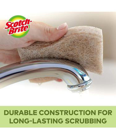 Scotch-Brite Greener Clean Scrub Sponges - 6 Count, Non-Scratch Natural Sponges for Kitchen, Bathroom, and Household Cleaning - Safe for Non-Stick Cookware - Buy Online on SooperMarket.com