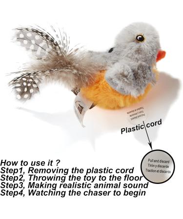 Vealind Interactive Cat Toy 2 Pack - Electronic Bird & Mouse with Sound | Ideal for Cats | Best Quality Pet Toys - Buy Online on SooperMarket.com