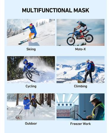 AstroAI Balaclava Ski Mask - Winter Fleece Thermal Face Mask for Men and Women - Windproof, Breathable, Cold Weather Gear for Skiing, Riding, Snowboarding - Black Medium - Buy Online on SooperMarket.com