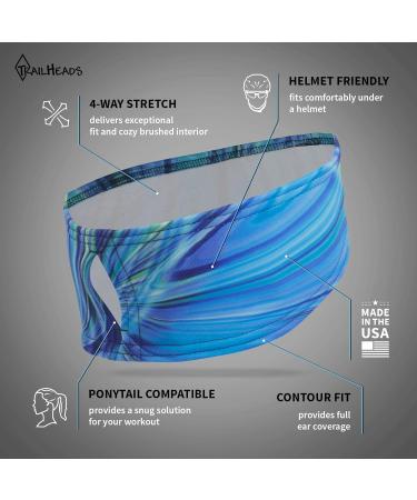 TrailHeads Women's Print Ponytail Headband Made in USA - deep dive blue - Buy Online on SooperMarket.com