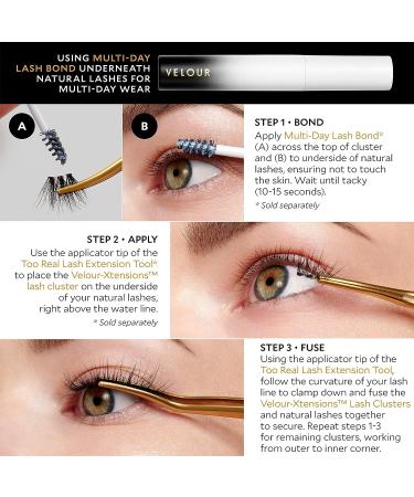 Velour Xtensions Eyelash Refills - Hybrid Vegan Lash Extensions - Lightweight, Fluffy, Reusable & Handmade - Lasts up to 3 Weeks - Soft, Comfortable Clusters for All Eye Shapes - Buy Online on SooperMarket.com