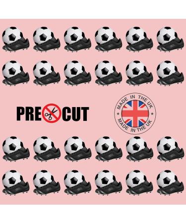 24 x Precut Football And Boot Edible Cupcake Topper Wafer Rice Paper Decoration For Cakes - Buy Online on SooperMarket.com