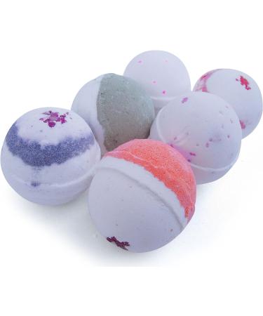 6 Large Relaxing Bath Bombs Gift Set with All-Natural Organic Ingredients - Made in USA for Home Spa Experience and Skin Soothing - Buy Online on SooperMarket.com